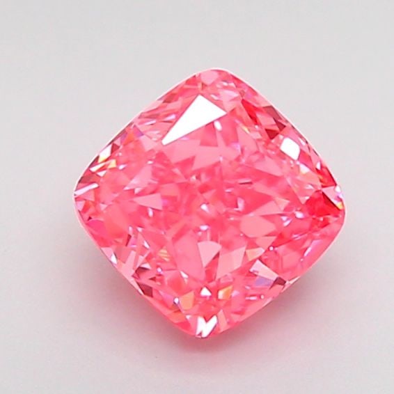 Loose Diamond - CUSHION MODIFIED 1.06ct Fancy Vivid Pink VVS2: Loose Diamond - CUSHION MODIFIED 1.06ct Fancy Vivid Pink VVS2 Source: This is a real non-mined Diamond that has been grown in a lab Shape: CUSHION MODIFIED Carats: 1.06 Color: Fancy Vivid Pink Certifi