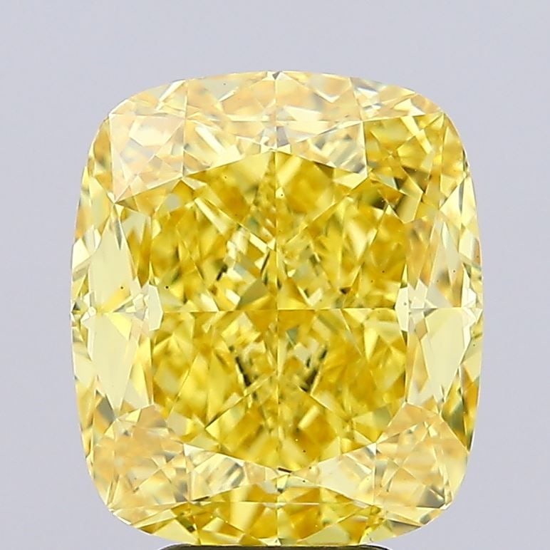 Loose Diamond - CUSHION MODIFIED 6.99ct Fancy Vivid Yellow VS1: Loose Diamond - CUSHION MODIFIED 6.99ct Fancy Vivid Yellow VS1 Source: This is a real non-mined Diamond that has been grown in a lab Shape: CUSHION MODIFIED Carats: 6.99 Color: Fancy Vivid Yellow Cert