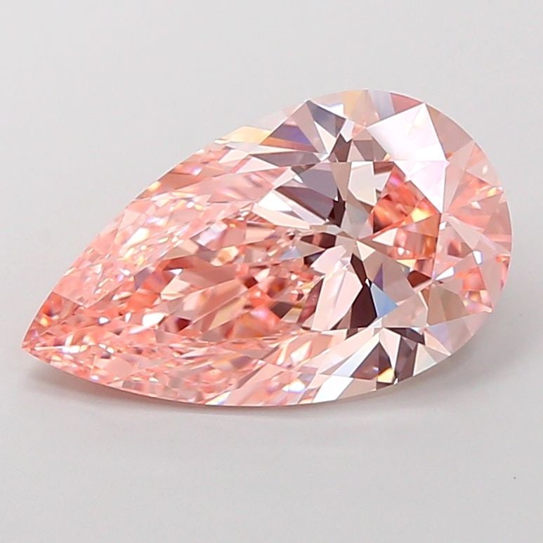 Loose Diamond - PEAR 5.05ct Fancy Vivid Pink VVS2: Loose Diamond - PEAR 5.05ct Fancy Vivid Pink VVS2 Source: This is a real non-mined Diamond that has been grown in a lab Shape: PEAR Carats: 5.05 Color: Fancy Vivid Pink Certification: IGI Video: