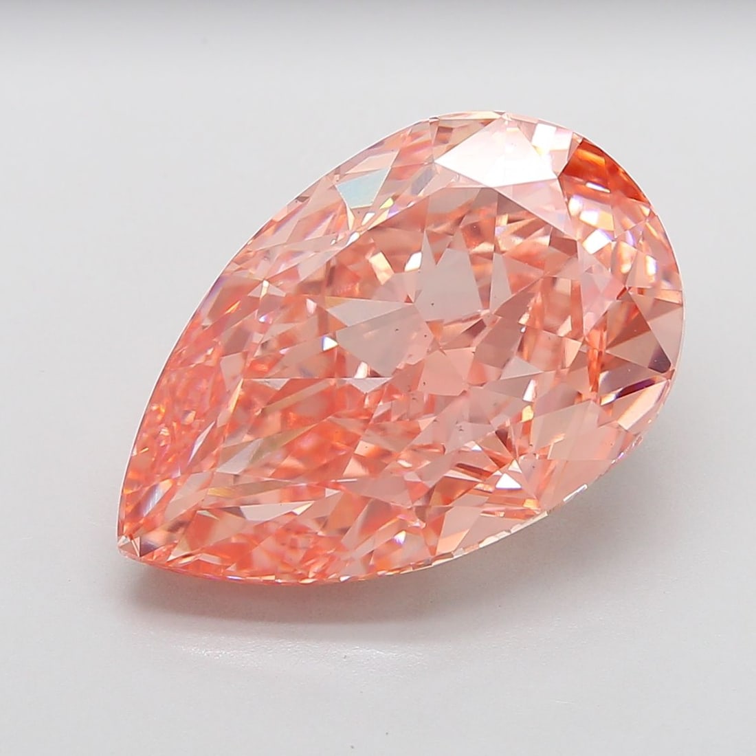 Loose Diamond - PEAR 20.05ct Fancy Vivid Pink VS1: Loose Diamond - PEAR 20.05ct Fancy Vivid Pink VS1 Source: This is a real non-mined Diamond that has been grown in a lab Shape: PEAR Carats: 20.05 Color: Fancy Vivid Pink Certification: IGI Video:
