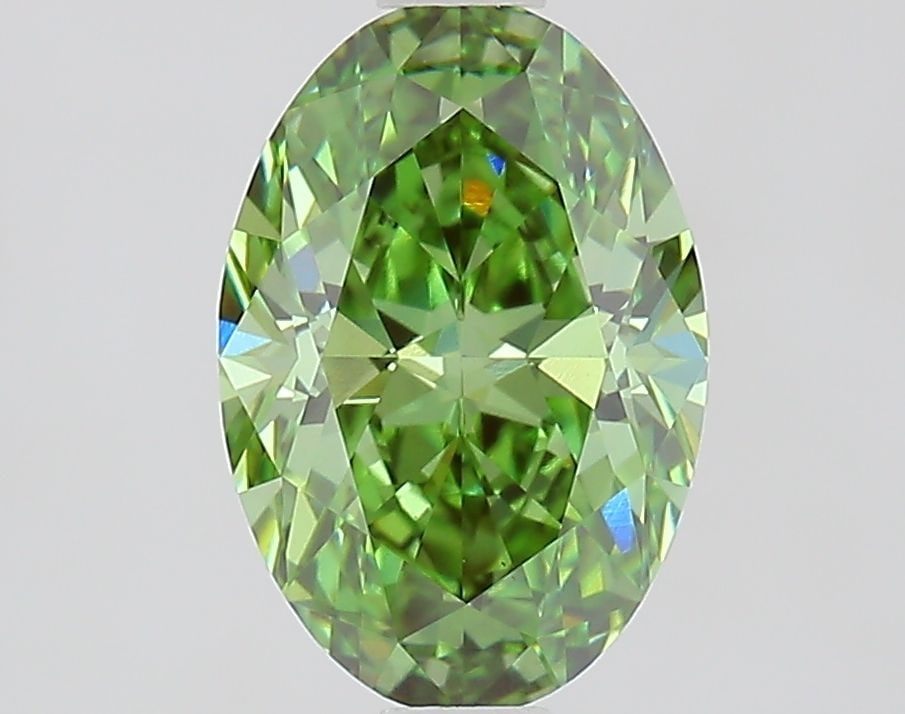 Loose Diamond - OVAL 1.45ct Fancy Vivid Green VVS2: Loose Diamond - OVAL 1.45ct Fancy Vivid Green VVS2 Source: This is a real non-mined Diamond that has been grown in a lab Shape: OVAL Carats: 1.45 Color: Fancy Vivid Green Certification: IGI Video: