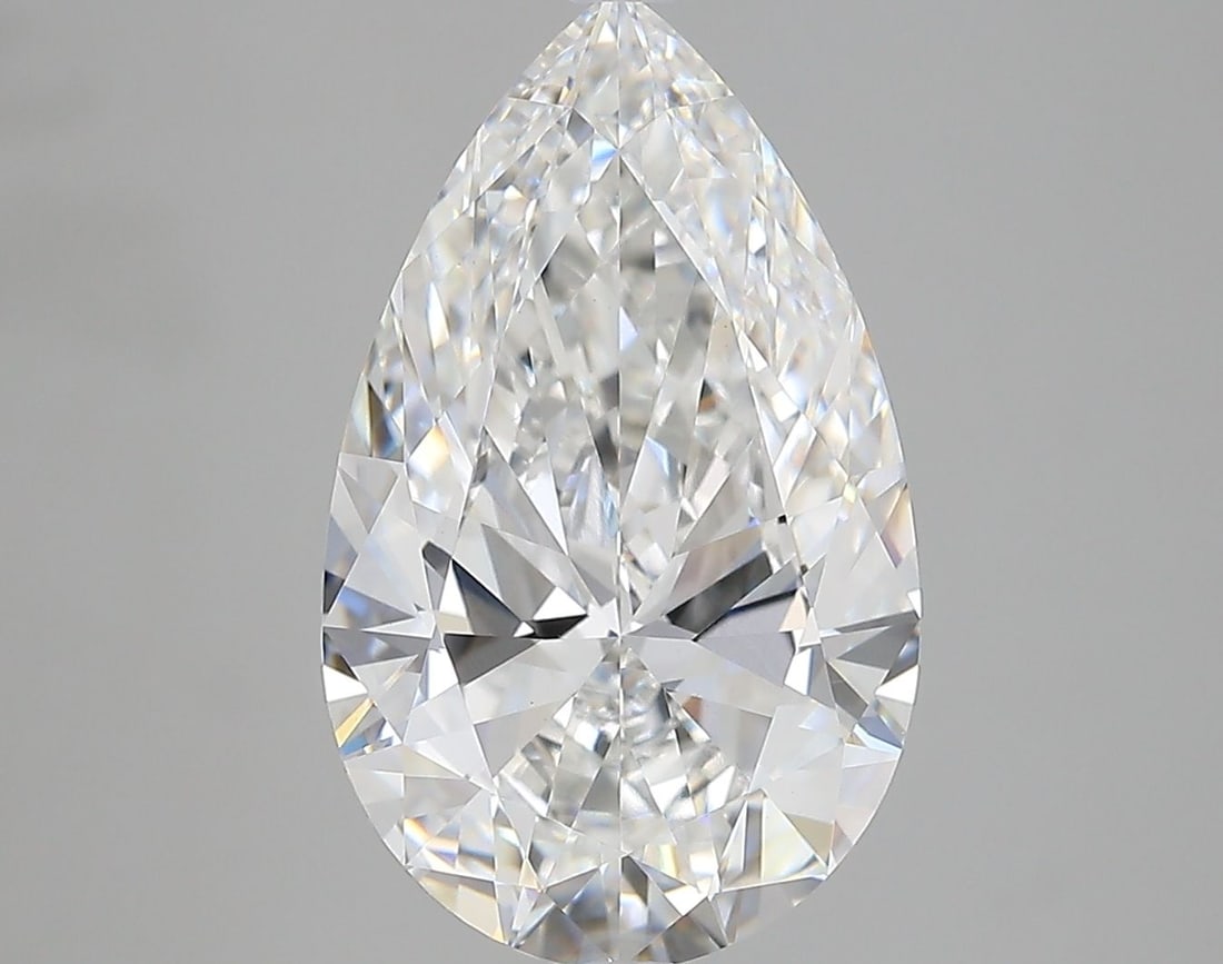 Loose Diamond - PEAR 5.04ct E VVS2: Loose Diamond - PEAR 5.04ct E VVS2 Source: This is a real non-mined Diamond that has been grown in a lab Shape: PEAR Carats: 5.04 Color: E Clarity: VVS2 Certification: IGI Video: