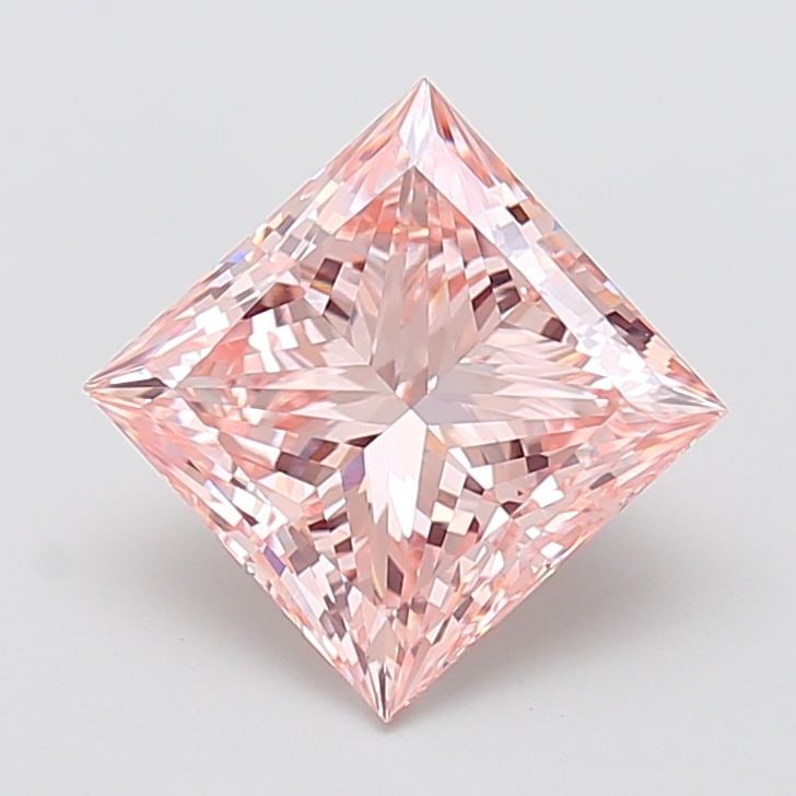 Loose Diamond - PRINCESS 4.0ct Fancy Intense Pink VVS2: Loose Diamond - PRINCESS 4.0ct Fancy Intense Pink VVS2 Source: This is a real non-mined Diamond that has been grown in a lab Shape: PRINCESS Carats: 4.0 Color: Fancy Intense Pink Certification: IGI Vi