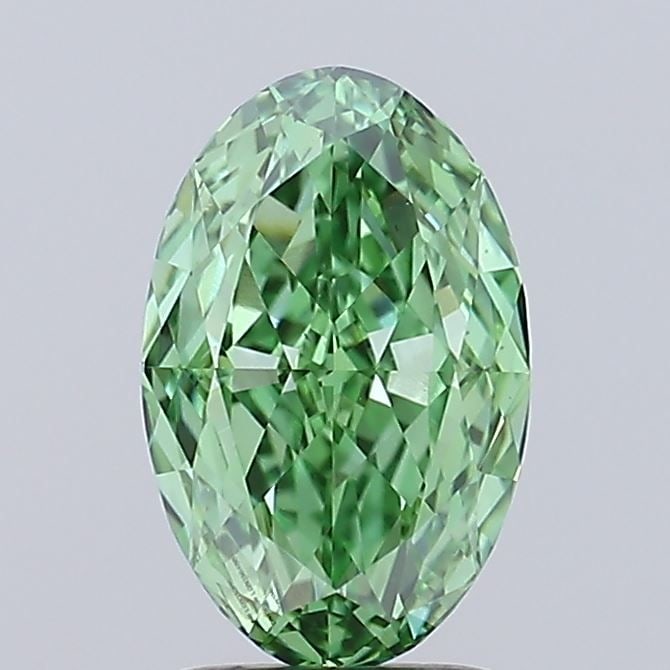 Loose Diamond - OVAL 1.84ct Fancy Vivid Green VS1: Loose Diamond - OVAL 1.84ct Fancy Vivid Green VS1 Source: This is a real non-mined Diamond that has been grown in a lab Shape: OVAL Carats: 1.84 Color: Fancy Vivid Green Certification: IGI Video: