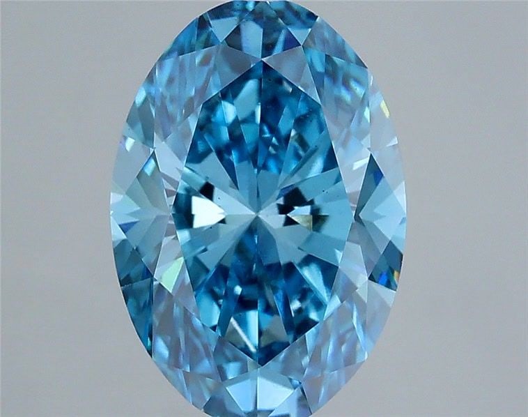 Loose Diamond - OVAL 2.5ct Fancy Vivid Blue VS1: Loose Diamond - OVAL 2.5ct Fancy Vivid Blue VS1 Source: This is a real non-mined Diamond that has been grown in a lab Shape: OVAL Carats: 2.5 Color: Fancy Vivid Blue Certification: IGI Video: