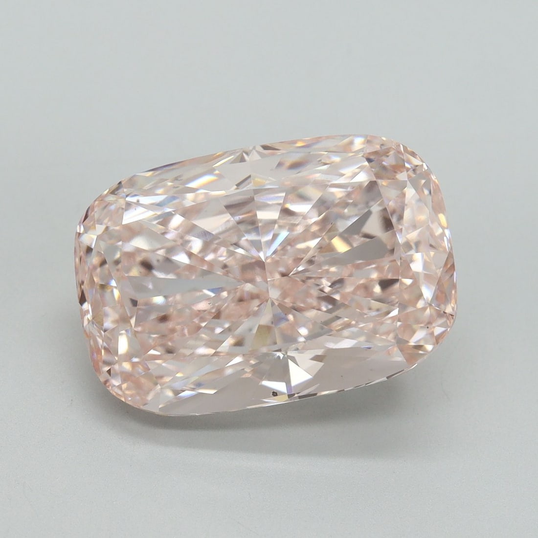 Loose Diamond - CUSHION BRILLIANT 10.14ct Fancy Pink VS2: Loose Diamond - CUSHION BRILLIANT 10.14ct Fancy Pink VS2 Source: This is a real non-mined Diamond that has been grown in a lab Shape: CUSHION BRILLIANT Carats: 10.14 Color: Fancy Pink Certification: I