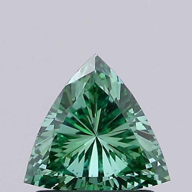 Loose Diamond - TRIANGULAR 0.65ct Fancy Vivid Green VS1: Loose Diamond - TRIANGULAR 0.65ct Fancy Vivid Green VS1 Source: This is a real non-mined Diamond that has been grown in a lab Shape: TRIANGULAR Carats: 0.65 Color: Fancy Vivid Green Certification: