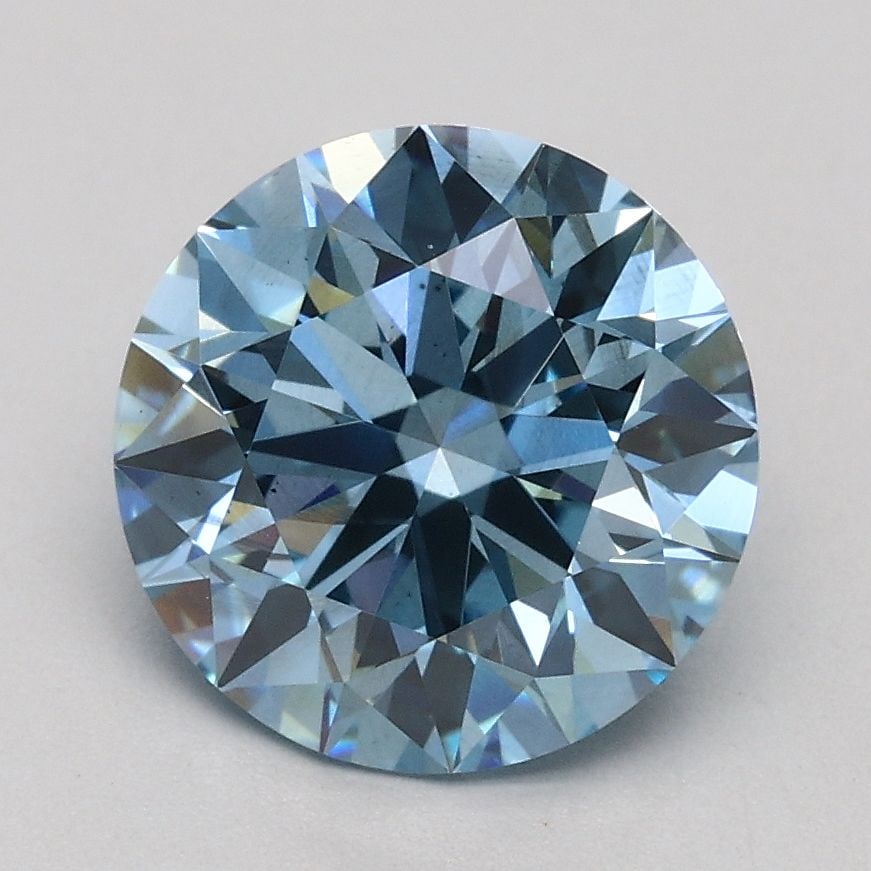 Ideal Loose Diamond - ROUND 1.79ct Fancy Intense Blue SI2: Ideal Loose Diamond - ROUND 1.79ct Fancy Intense Blue SI2 Source: This is a real non-mined Diamond that has been grown in a lab Shape: ROUND Carats: 1.79 Color: Fancy Intense Blue Certification: IGI V