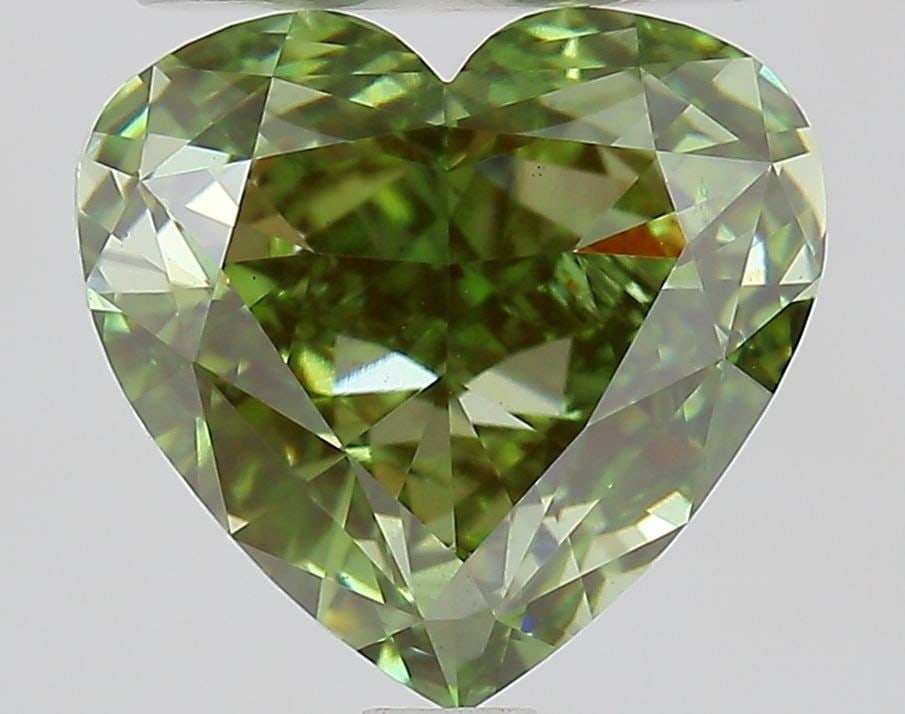Loose Diamond - HEART 3.06ct Fancy Vivid Green VS1: Loose Diamond - HEART 3.06ct Fancy Vivid Green VS1 Source: This is a real non-mined Diamond that has been grown in a lab Shape: HEART Carats: 3.06 Color: Fancy Vivid Green Certification: IGI Video: