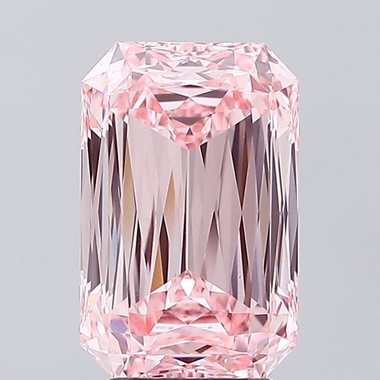 Loose Diamond - RADIANT 4.07ct Fancy Vivid Pink VVS2: Loose Diamond - RADIANT 4.07ct Fancy Vivid Pink VVS2 Source: This is a real non-mined Diamond that has been grown in a lab Shape: RADIANT Carats: 4.07 Color: Fancy Vivid Pink Certification: IGI Video: