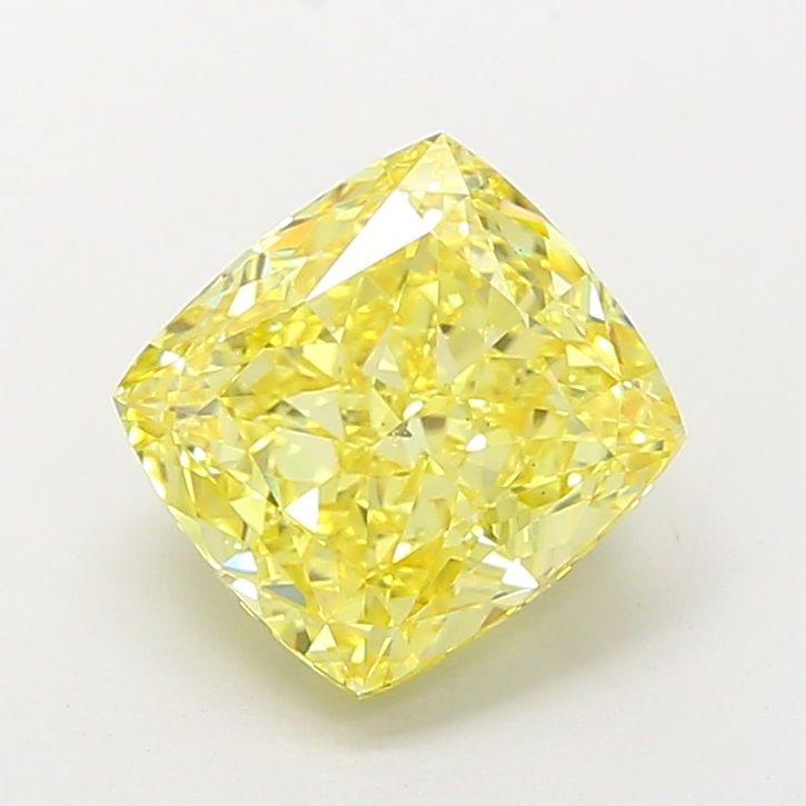 Loose Diamond - CUSHION MODIFIED 4.04ct Fancy Intense Yellow VS1: Loose Diamond - CUSHION MODIFIED 4.04ct Fancy Intense Yellow VS1 Source: This is a real non-mined Diamond that has been grown in a lab Shape: CUSHION MODIFIED Carats: 4.04 Color: Fancy Intense Yellow 