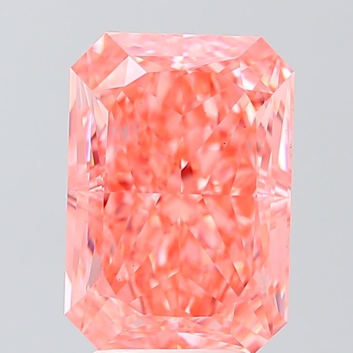 Loose Diamond - RADIANT 5.1ct Fancy Vivid Pink VS1: Loose Diamond - RADIANT 5.1ct Fancy Vivid Pink VS1 Source: This is a real non-mined Diamond that has been grown in a lab Shape: RADIANT Carats: 5.1 Color: Fancy Vivid Pink Certification: IGI Video: