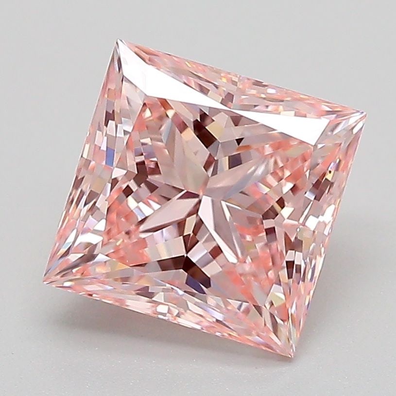 Loose Diamond - PRINCESS 2.32ct Fancy Intense Pink VS1: Loose Diamond - PRINCESS 2.32ct Fancy Intense Pink VS1 Source: This is a real non-mined Diamond that has been grown in a lab Shape: PRINCESS Carats: 2.32 Color: Fancy Intense Pink Certification: IGI V