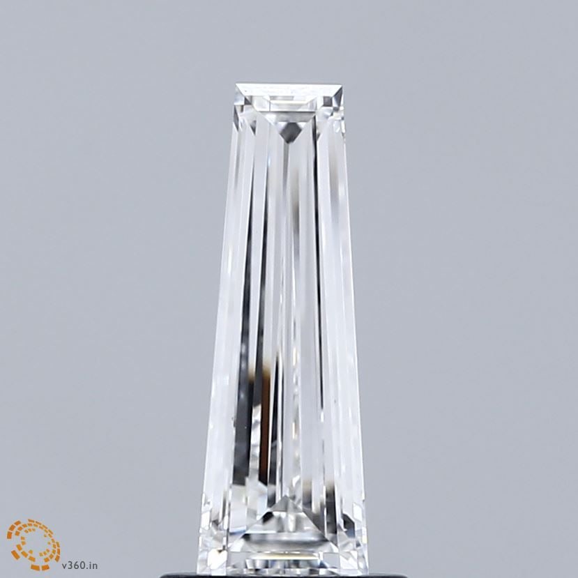 Loose Diamond - TAPERED BAGUETTE 0.9ct E VVS2: Loose Diamond - TAPERED BAGUETTE 0.9ct E VVS2 Source: This is a real non-mined Diamond that has been grown in a lab Shape: TAPERED BAGUETTE Carats: 0.9 Color: E Clarity: VVS2 Certification: IGI Video: