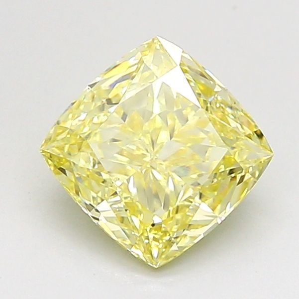 Loose Diamond - CUSHION MODIFIED 1.25ct Fancy Intense Yellow VS1: Loose Diamond - CUSHION MODIFIED 1.25ct Fancy Intense Yellow VS1 Source: This is a real non-mined Diamond that has been grown in a lab Shape: CUSHION MODIFIED Carats: 1.25 Color: Fancy Intense Yellow 
