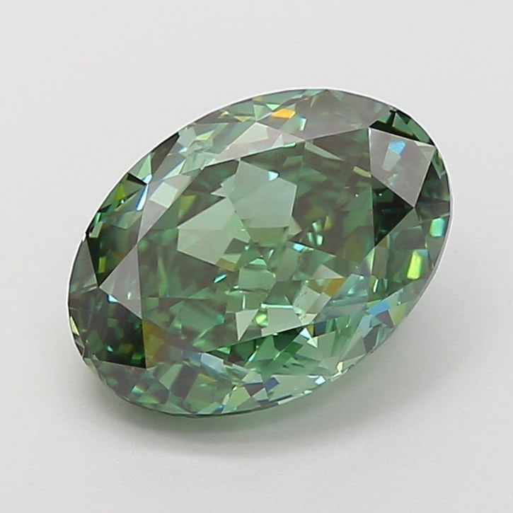 Loose Diamond - OVAL 4.24ct Fancy Vivid Green VS1 (1 of 1)