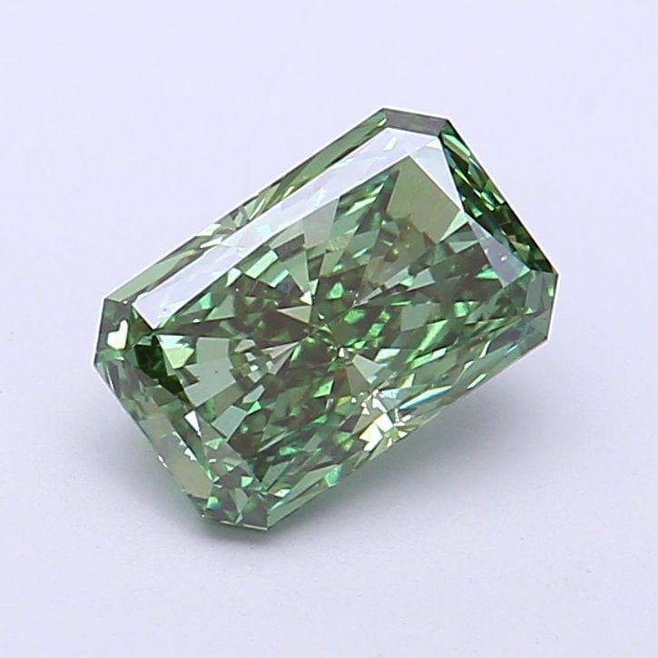 Loose Diamond - RADIANT 1.55ct Fancy Vivid Green VS2: Loose Diamond - RADIANT 1.55ct Fancy Vivid Green VS2 Source: This is a real non-mined Diamond that has been grown in a lab Shape: RADIANT Carats: 1.55 Color: Fancy Vivid Green Certification: IGI Video