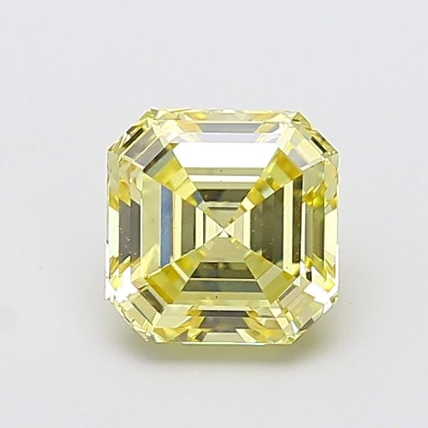 Loose Diamond - ASSCHER 2.03ct Fancy Yellow VS2: Loose Diamond - ASSCHER 2.03ct Fancy Yellow VS2 Source: This is a real non-mined Diamond that has been grown in a lab Shape: ASSCHER Carats: 2.03 Color: Fancy Yellow Certification: IGI Video: