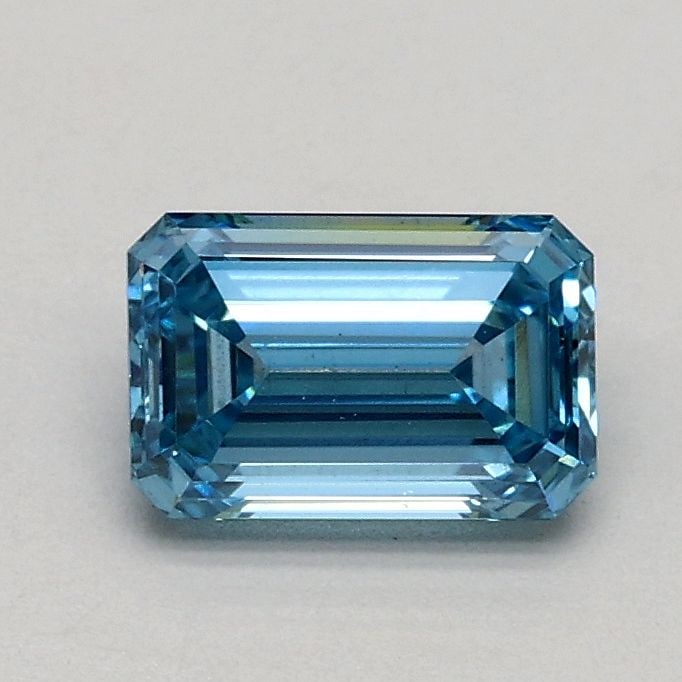 Loose Diamond - EMERALD 0.53ct Fancy Intense Blue VS2: Loose Diamond - EMERALD 0.53ct Fancy Intense Blue VS2 Source: This is a real non-mined Diamond that has been grown in a lab Shape: EMERALD Carats: 0.53 Color: Fancy Intense Blue Certification: IGI Vid