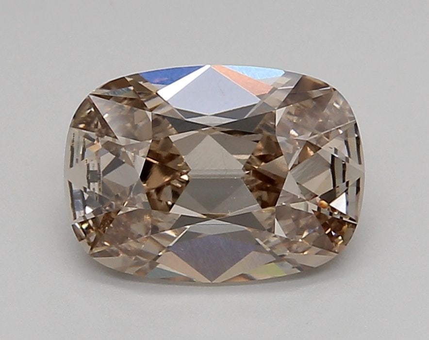 Loose Diamond - CUSHION 2.59ct Fancy Light Brown VS1: Loose Diamond - CUSHION 2.59ct Fancy Light Brown VS1 Source: This is a real non-mined Diamond that has been grown in a lab Shape: CUSHION Carats: 2.59 Color: Fancy Light Brown Certification: IGI Video
