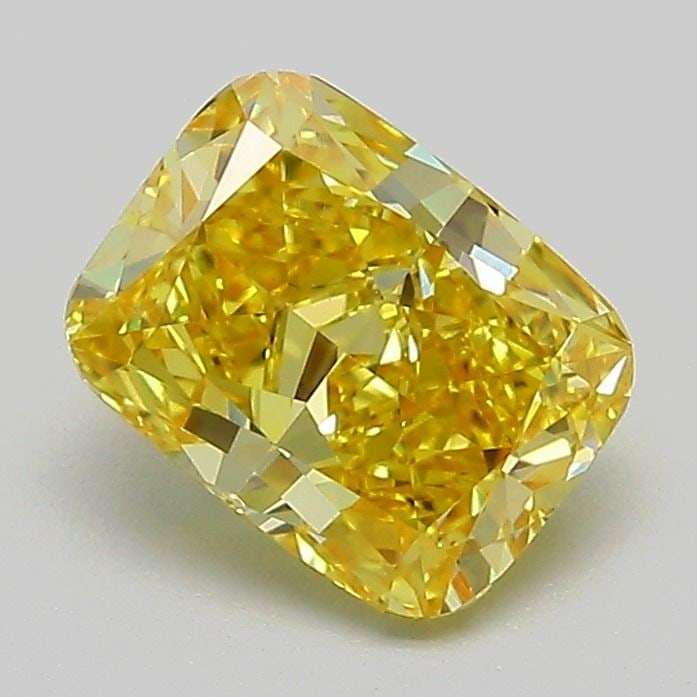 Loose Diamond - CUSHION MODIFIED 1.49ct Fancy Vivid Yellow VVS2: Loose Diamond - CUSHION MODIFIED 1.49ct Fancy Vivid Yellow VVS2 Source: This is a real non-mined Diamond that has been grown in a lab Shape: CUSHION MODIFIED Carats: 1.49 Color: Fancy Vivid Yellow Cer