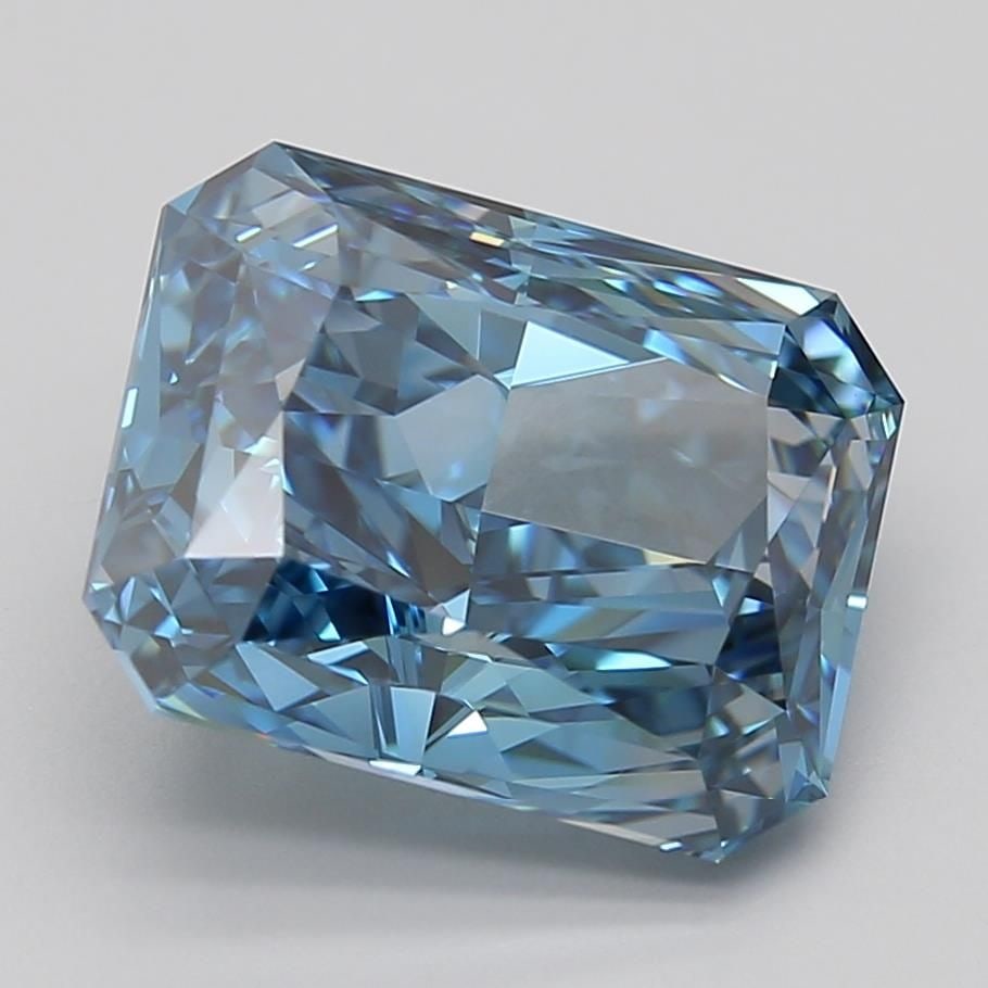 Loose Diamond - RADIANT 5.01ct Fancy Vivid Blue VS1: Loose Diamond - RADIANT 5.01ct Fancy Vivid Blue VS1 Source: This is a real non-mined Diamond that has been grown in a lab Shape: RADIANT Carats: 5.01 Color: Fancy Vivid Blue Certification: IGI Video:
