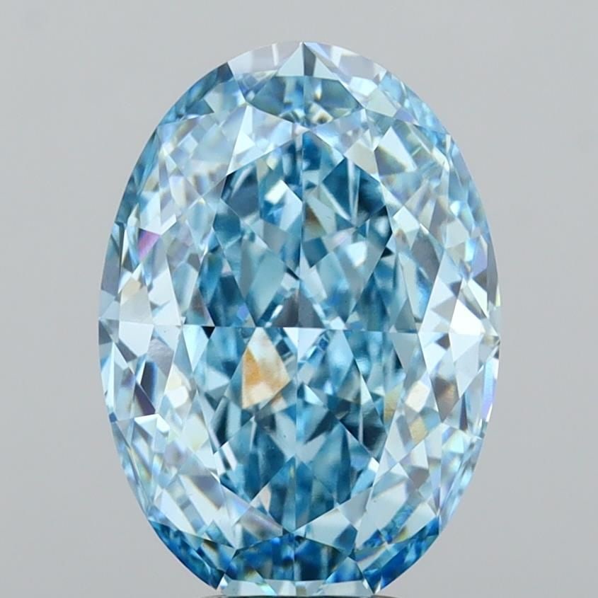 Loose Diamond - OVAL 4.53ct Fancy Vivid Blue VVS2: Loose Diamond - OVAL 4.53ct Fancy Vivid Blue VVS2 Source: This is a real non-mined Diamond that has been grown in a lab Shape: OVAL Carats: 4.53 Color: Fancy Vivid Blue Certification: IGI Video: