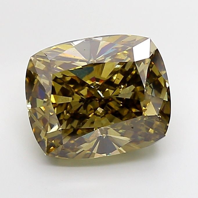 Loose Diamond - CUSHION MODIFIED 12.09ct Fancy Gray Yellow VS1: Loose Diamond - CUSHION MODIFIED 12.09ct Fancy Gray Yellow VS1 Source: This is a real non-mined Diamond that has been grown in a lab Shape: CUSHION MODIFIED Carats: 12.09 Color: Fancy Gray Yellow Cert