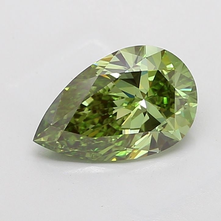 Loose Diamond - PEAR 3.02ct Fancy Vivid Green VVS2: Loose Diamond - PEAR 3.02ct Fancy Vivid Green VVS2 Source: This is a real non-mined Diamond that has been grown in a lab Shape: PEAR Carats: 3.02 Color: Fancy Vivid Green Certification: IGI Video: