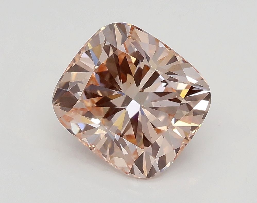 Loose Diamond - CUSHION MODIFIED 1.81ct Fancy Light Brownish Pink VS2: Loose Diamond - CUSHION MODIFIED 1.81ct Fancy Light Brownish Pink VS2 Source: This is a real non-mined Diamond that has been grown in a lab Shape: CUSHION MODIFIED Carats: 1.81 Color: Fancy Light