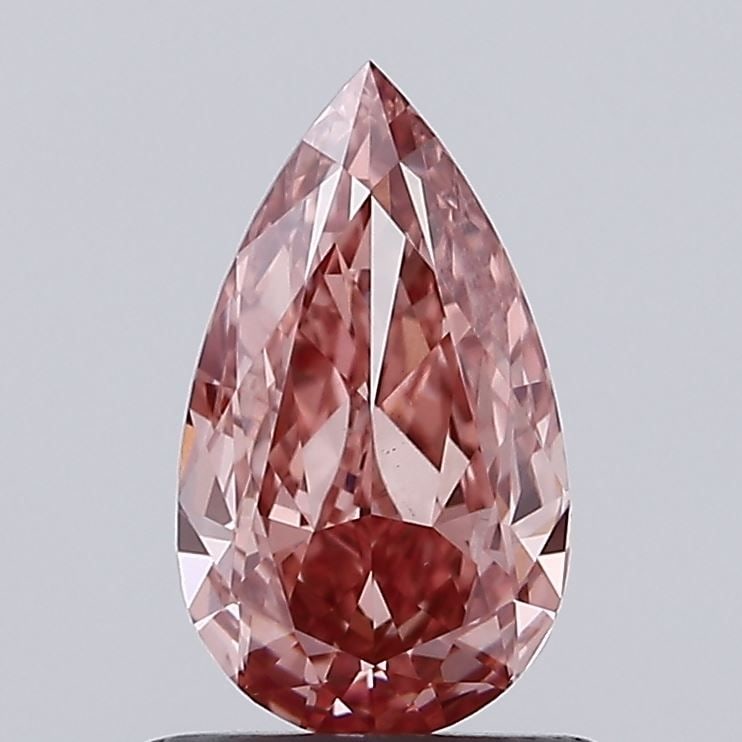 Loose Diamond - PEAR 1.0ct Fancy Vivid Brownish Pink VS1: Loose Diamond - PEAR 1.0ct Fancy Vivid Brownish Pink VS1 Source: This is a real non-mined Diamond that has been grown in a lab Shape: PEAR Carats: 1.0 Color: Fancy Vivid Brownish Pink Certification: I