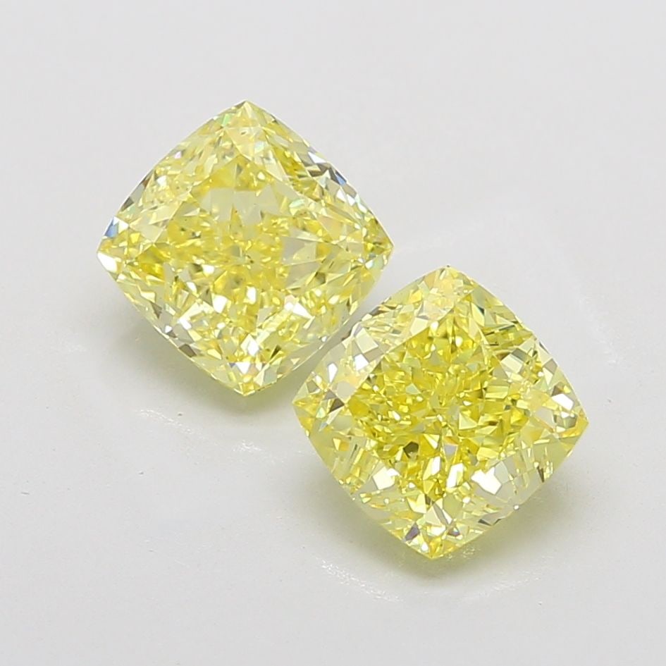 Loose Diamond - CUSHION MODIFIED 3.01ct Fancy Intense Yellow VS1: Loose Diamond - CUSHION MODIFIED 3.01ct Fancy Intense Yellow VS1 Source: This is a real non-mined Diamond that has been grown in a lab Shape: CUSHION MODIFIED Carats: 3.01 Color: Fancy Intense Yellow 