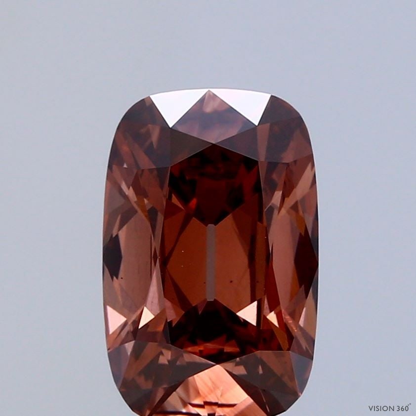 Loose Diamond - CUSHION BRILLIANT 2.41ct Fancy Brown VS1: Loose Diamond - CUSHION BRILLIANT 2.41ct Fancy Brown VS1 Source: This is a real non-mined Diamond that has been grown in a lab Shape: CUSHION BRILLIANT Carats: 2.41 Color: Fancy Brown Certification: I