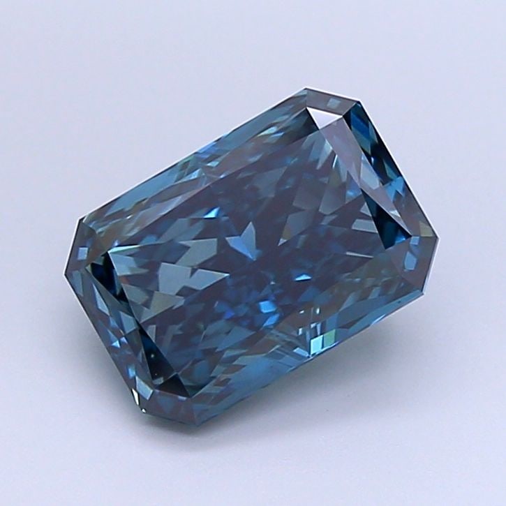 Loose Diamond - RADIANT 3.01ct Fancy Intense Greenish Blue VS1: Loose Diamond - RADIANT 3.01ct Fancy Intense Greenish Blue VS1 Source: This is a real non-mined Diamond that has been grown in a lab Shape: RADIANT Carats: 3.01 Color: Fancy Intense Greenish Blue