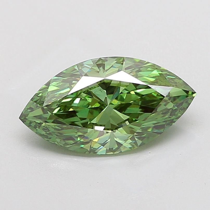 Loose Diamond - MARQUISE 4.01ct Fancy Vivid Green VS2: Loose Diamond - MARQUISE 4.01ct Fancy Vivid Green VS2 Source: This is a real non-mined Diamond that has been grown in a lab Shape: MARQUISE Carats: 4.01 Color: Fancy Vivid Green Certification: IGI Vid