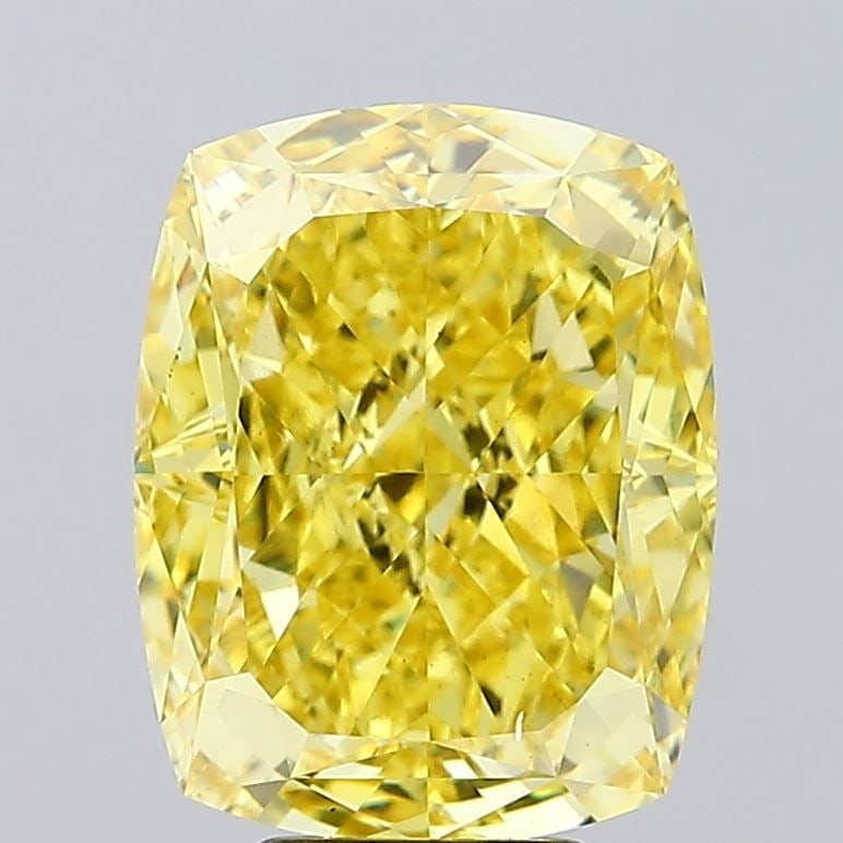 Loose Diamond - CUSHION MODIFIED 8.11ct Fancy Vivid Yellow VS2: Loose Diamond - CUSHION MODIFIED 8.11ct Fancy Vivid Yellow VS2 Source: This is a real non-mined Diamond that has been grown in a lab Shape: CUSHION MODIFIED Carats: 8.11 Color: Fancy Vivid Yellow Cert