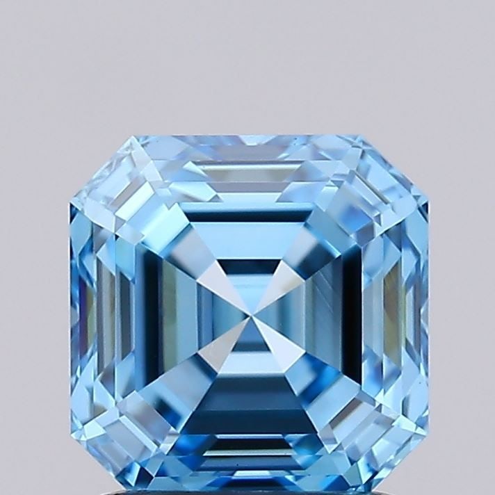 Loose Diamond - SQUARE EMERALD 1.59ct Fancy Vivid Blue VVS2: Loose Diamond - SQUARE EMERALD 1.59ct Fancy Vivid Blue VVS2 Source: This is a real non-mined Diamond that has been grown in a lab Shape: SQUARE EMERALD Carats: 1.59 Color: Fancy Vivid Blue Certificati