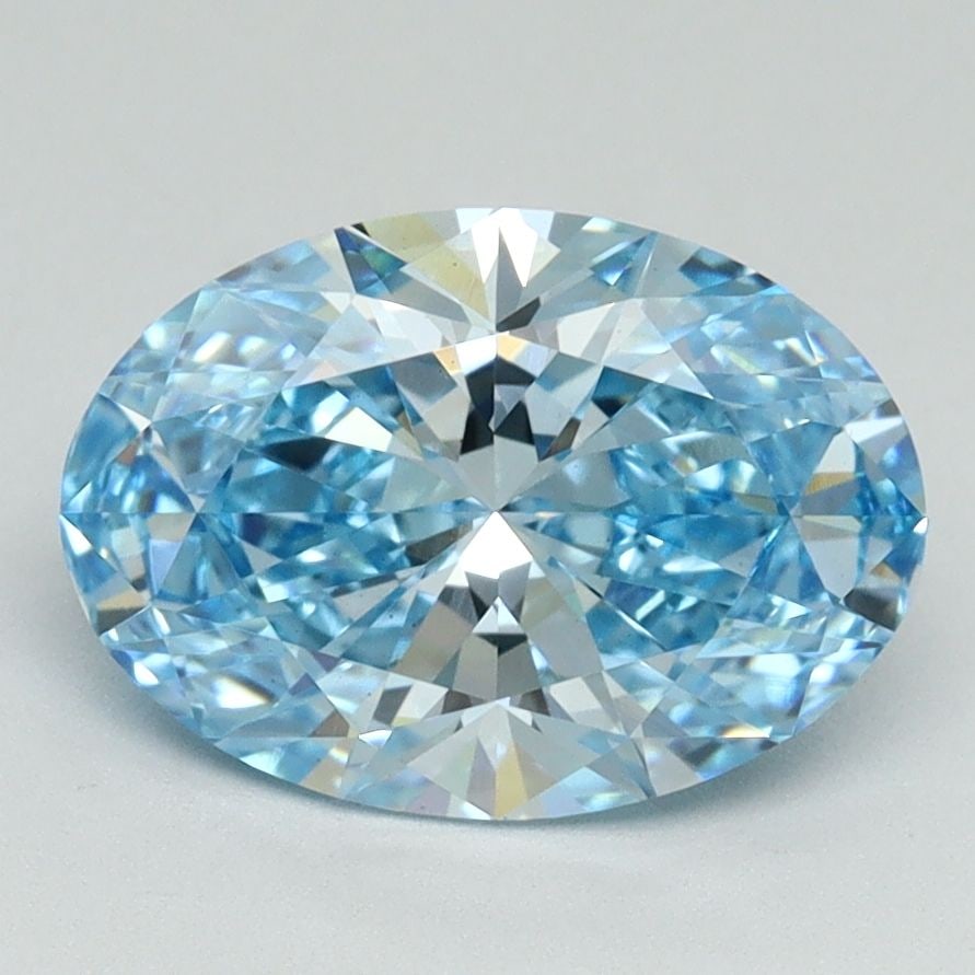 Loose Diamond - OVAL 2.21ct Fancy Vivid Blue VS2: Loose Diamond - OVAL 2.21ct Fancy Vivid Blue VS2 Source: This is a real non-mined Diamond that has been grown in a lab Shape: OVAL Carats: 2.21 Color: Fancy Vivid Blue Certification: IGI Video: