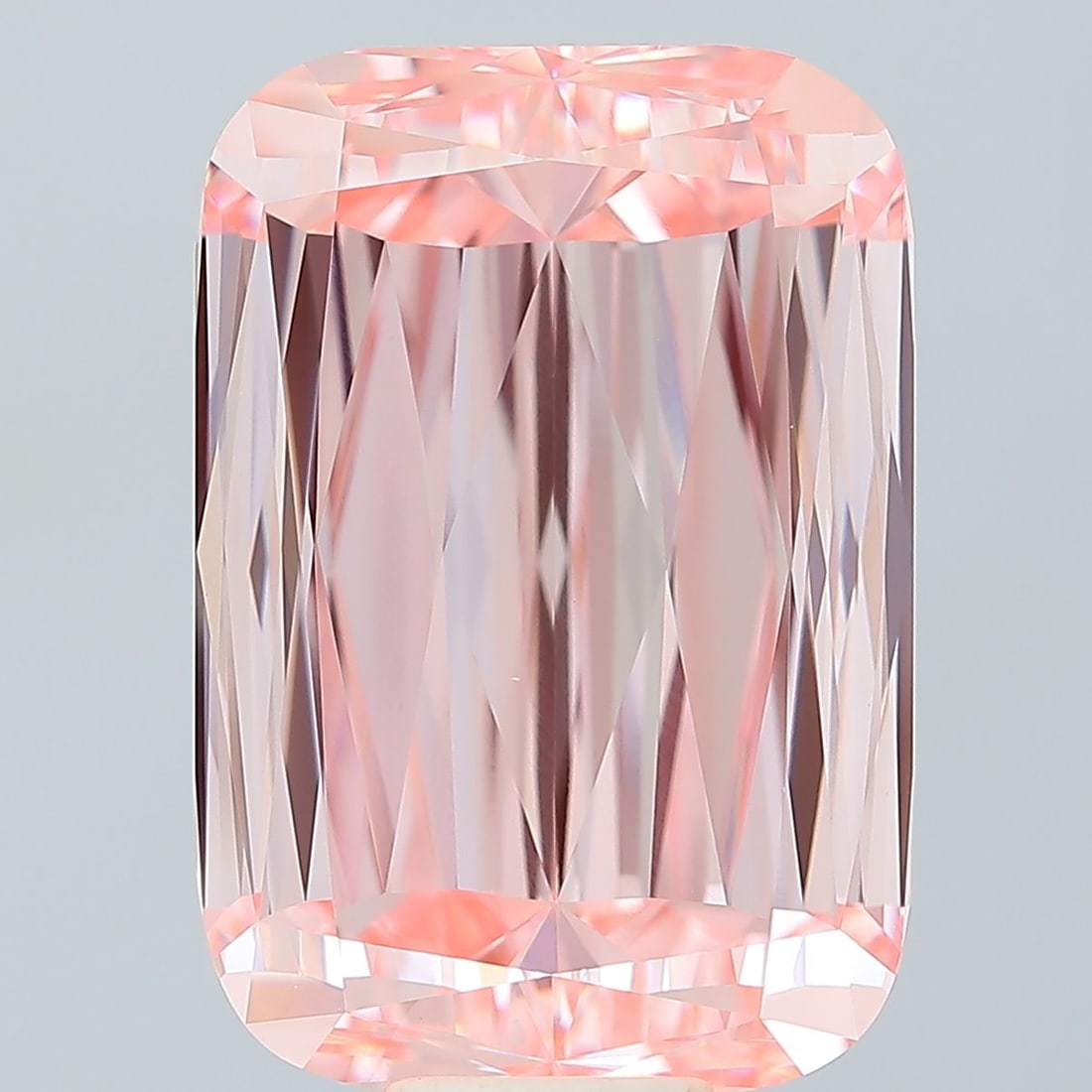 Loose Diamond - CUSHION MODIFIED 15.06ct Fancy Vivid Pink VVS2: Loose Diamond - CUSHION MODIFIED 15.06ct Fancy Vivid Pink VVS2 Source: This is a real non-mined Diamond that has been grown in a lab Shape: CUSHION MODIFIED Carats: 15.06 Color: Fancy Vivid Pink Certi