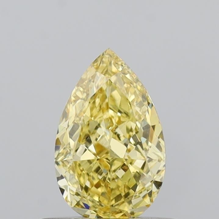 Loose Diamond - PEAR 0.61ct Fancy Intense Yellow VVS2: Loose Diamond - PEAR 0.61ct Fancy Intense Yellow VVS2 Source: This is a real non-mined Diamond that has been grown in a lab Shape: PEAR Carats: 0.61 Color: Fancy Intense Yellow Certification: IGI Vide