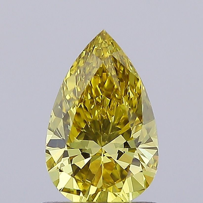 Loose Diamond - PEAR 1.09ct Fancy Vivid Yellow VVS2: Loose Diamond - PEAR 1.09ct Fancy Vivid Yellow VVS2 Source: This is a real non-mined Diamond that has been grown in a lab Shape: PEAR Carats: 1.09 Color: Fancy Vivid Yellow Certification: IGI Video: