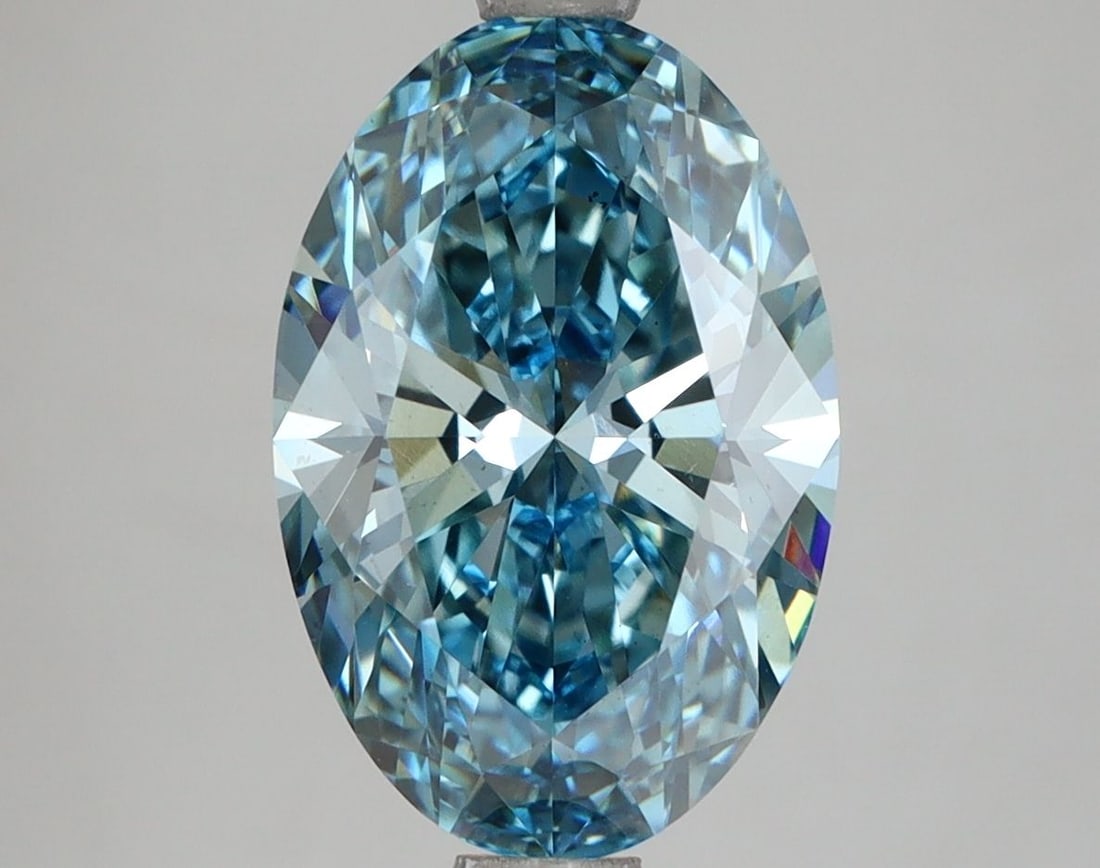 Loose Diamond - OVAL 3.54ct Fancy Vivid Blue VS2: Loose Diamond - OVAL 3.54ct Fancy Vivid Blue VS2 Source: This is a real non-mined Diamond that has been grown in a lab Shape: OVAL Carats: 3.54 Color: Fancy Vivid Blue Certification: IGI Video: