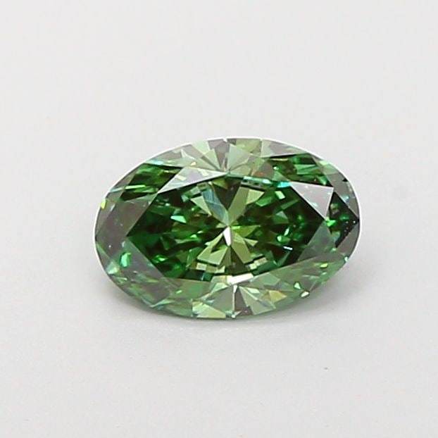 Loose Diamond - OVAL 0.8ct Fancy Vivid Green VS1: Loose Diamond - OVAL 0.8ct Fancy Vivid Green VS1 Source: This is a real non-mined Diamond that has been grown in a lab Shape: OVAL Carats: 0.8 Color: Fancy Vivid Green Certification: IGI Video: Video