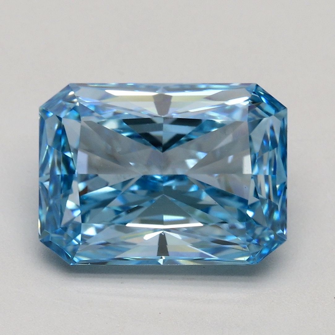 Loose Diamond - RADIANT 2.75ct Fancy Vivid Blue VS1: Loose Diamond - RADIANT 2.75ct Fancy Vivid Blue VS1 Source: This is a real non-mined Diamond that has been grown in a lab Shape: RADIANT Carats: 2.75 Color: Fancy Vivid Blue Certification: IGI Video: