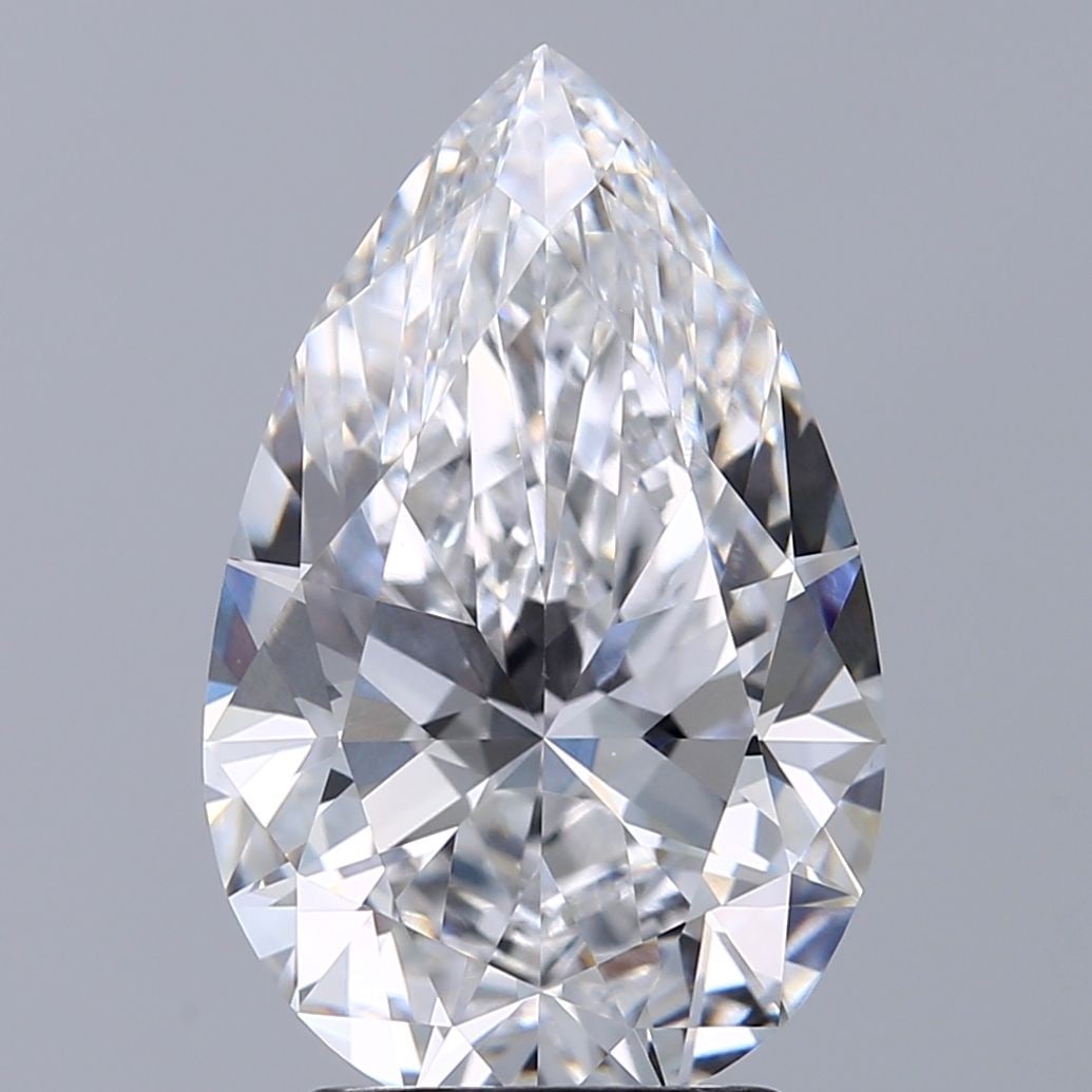 Loose Diamond - PEAR 2.58ct E VVS1: Loose Diamond - PEAR 2.58ct E VVS1 Source: This is a real non-mined Diamond that has been grown in a lab Shape: PEAR Carats: 2.58 Color: E Clarity: VVS1 Certification: IGI Video:
