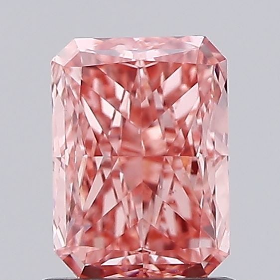 Loose Diamond - RADIANT 1.03ct Fancy Vivid Pink VS2: Loose Diamond - RADIANT 1.03ct Fancy Vivid Pink VS2 Source: This is a real non-mined Diamond that has been grown in a lab Shape: RADIANT Carats: 1.03 Color: Fancy Vivid Pink Certification: IGI Video: