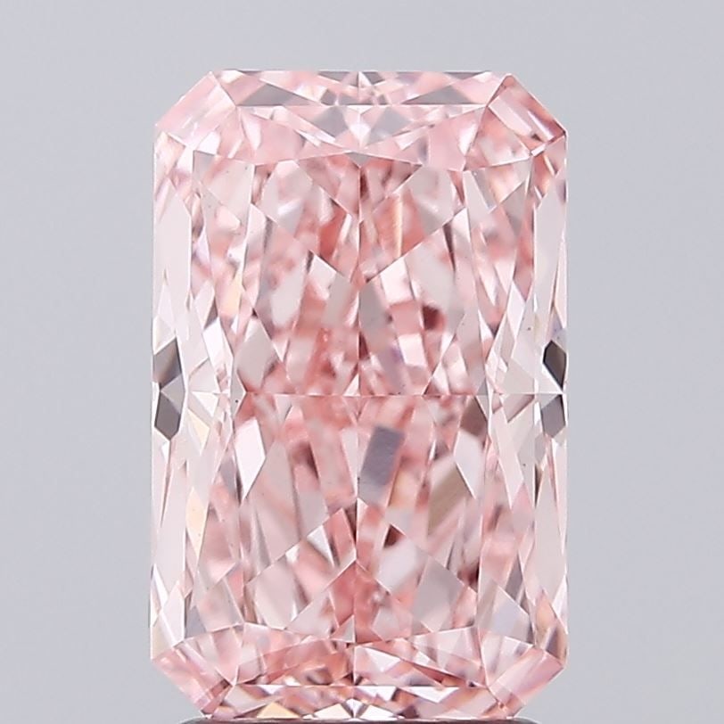 Loose Diamond - RADIANT 2.68ct Fancy Vivid Pink VS1: Loose Diamond - RADIANT 2.68ct Fancy Vivid Pink VS1 Source: This is a real non-mined Diamond that has been grown in a lab Shape: RADIANT Carats: 2.68 Color: Fancy Vivid Pink Certification: IGI PLEASE 