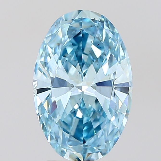 Loose Diamond - OVAL 2.53ct Fancy Vivid Blue VS2: Loose Diamond - OVAL 2.53ct Fancy Vivid Blue VS2 Source: This is a real non-mined Diamond that has been grown in a lab Shape: OVAL Carats: 2.53 Color: Fancy Vivid Blue Certification: IGI Video: