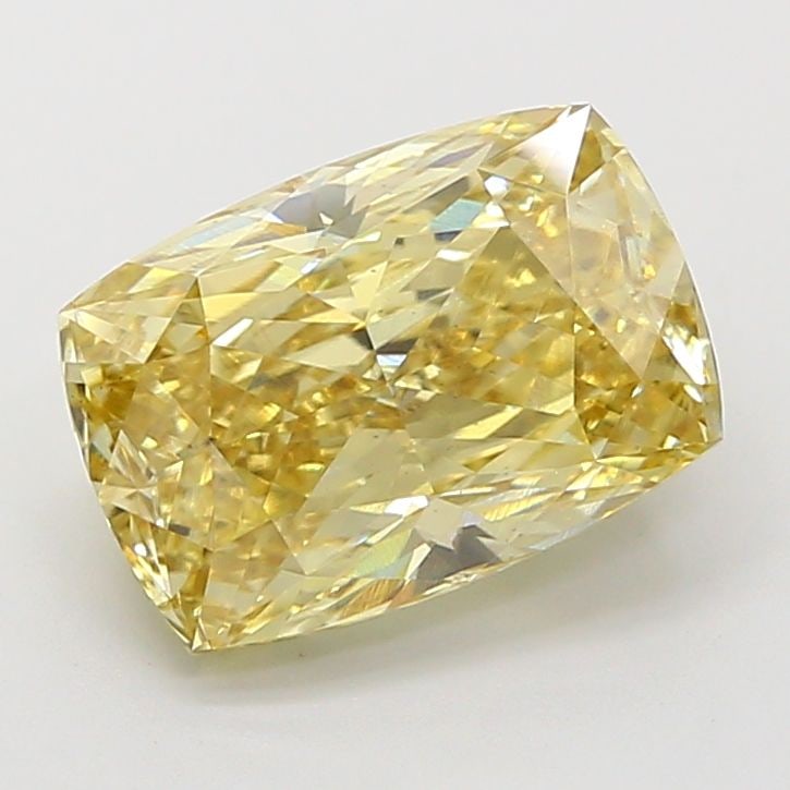 Loose Diamond - CUSHION MODIFIED 3.52ct Fancy Intense Yellow VS2: Loose Diamond - CUSHION MODIFIED 3.52ct Fancy Intense Yellow VS2 Source: This is a real non-mined Diamond that has been grown in a lab Shape: CUSHION MODIFIED Carats: 3.52 Color: Fancy Intense Yellow 
