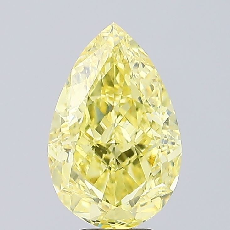 Loose Diamond - PEAR 5.01ct Fancy Intense Yellow VS1: Loose Diamond - PEAR 5.01ct Fancy Intense Yellow VS1 Source: This is a real non-mined Diamond that has been grown in a lab Shape: PEAR Carats: 5.01 Color: Fancy Intense Yellow Certification: IGI Video